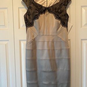 Jax Black and Cream Midi Dress